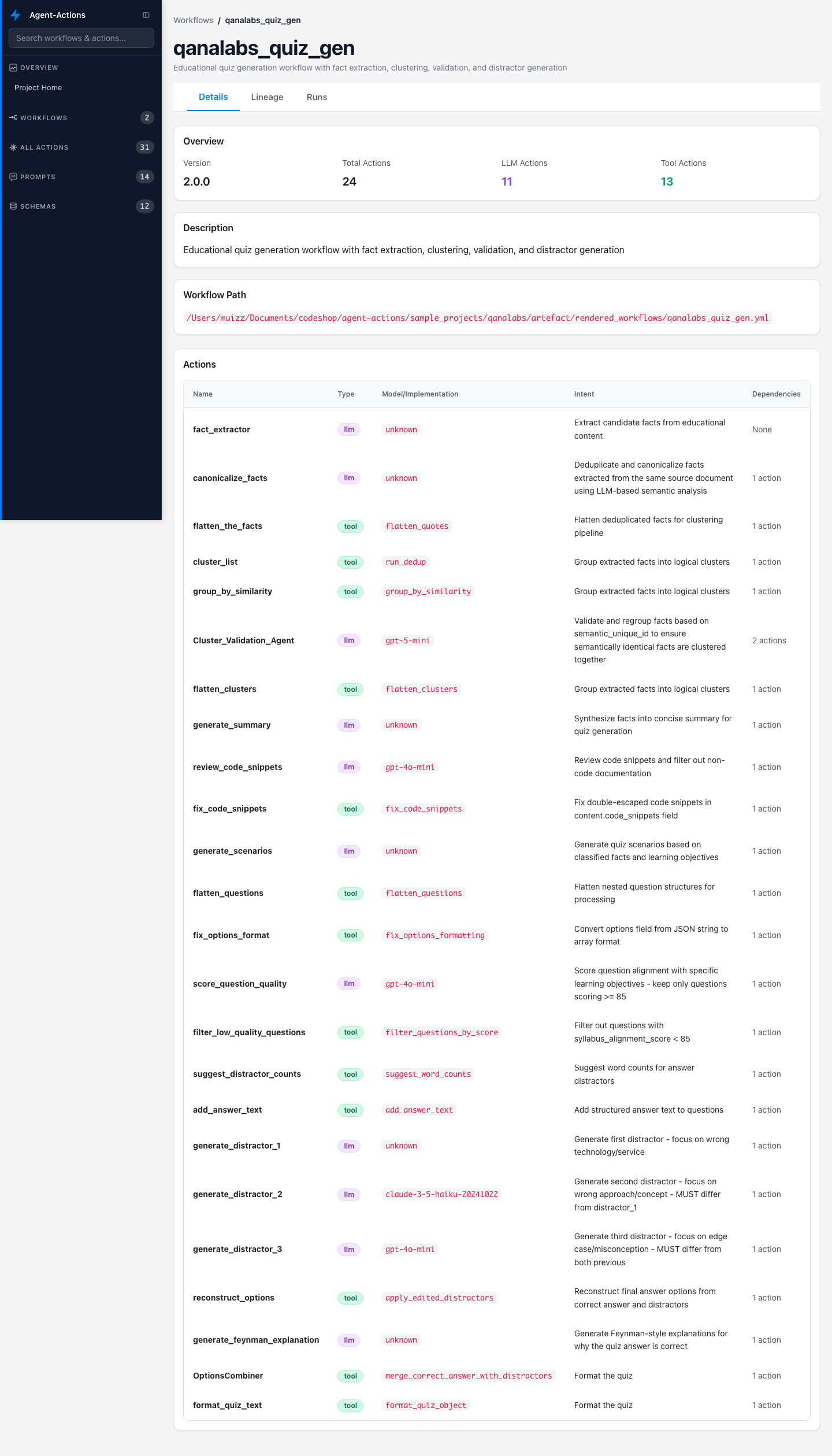 Workflow Detail